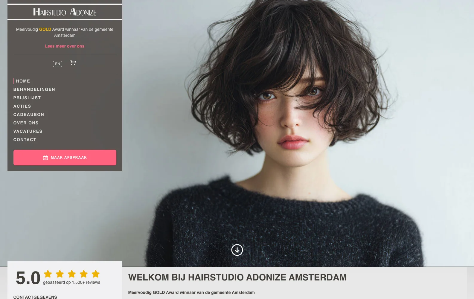 Schermafbeelding van Hairstudio Adonize