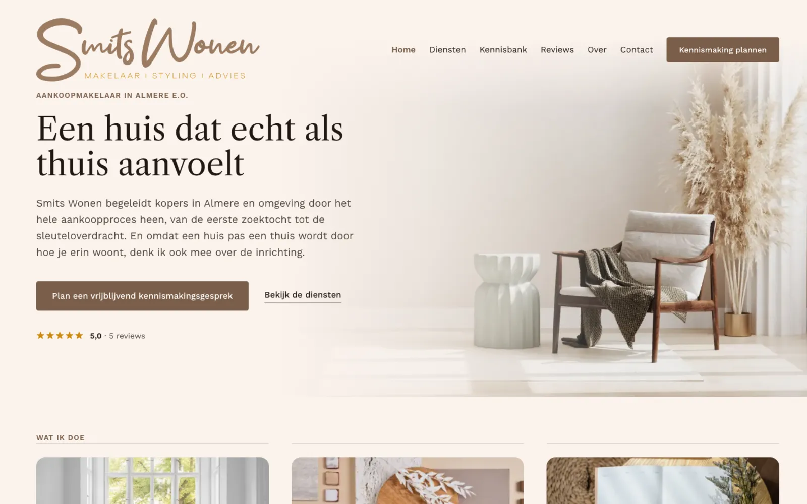 Schermafbeelding van Smits Wonen